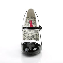 Cargar imagen en el visor de la galería, Tacones Bordello TEMPT-07 Negro Blanco Pu
