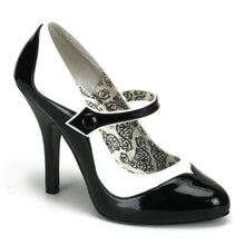 Cargar imagen en el visor de la galería, Tacones Bordello TEMPT-07 Negro Blanco Pu
