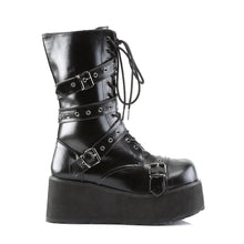 Cargar imagen en el visor de la galería, Zapatos con plataforma Demonia TRASHVILLE-205 Negro Piel vegana
