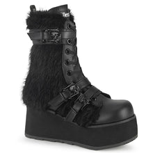 Load image into Gallery viewer, Zapatos con plataforma Demonia TRASHVILLE-218 Negro Piel vegana-Faux Fur
