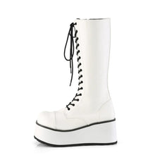Load image into Gallery viewer, Zapatos con plataforma Demonia TRASHVILLE-502 Blanco Piel vegana
