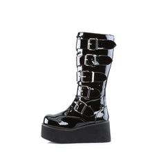 Cargar imagen en el visor de la galería, Zapatos con plataforma Demonia TRASHVILLE-518 Negro Pat
