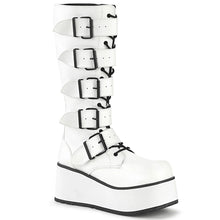 Carregar imagem no visualizador da galeria, Zapatos con plataforma Demonia TRASHVILLE-518 Blanco Piel vegana
