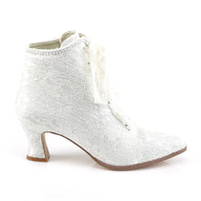 Cargar imagen en el visor de la galería, Tacones Fabulicious VICTORIAN-30 Ivory Satin Lace

