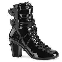 Load image into Gallery viewer, Botines Demonia VIVIKA-128 Negro Pat
