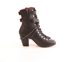 Load image into Gallery viewer, Botines Demonia VIVIKA-128 Negro Piel vegana
