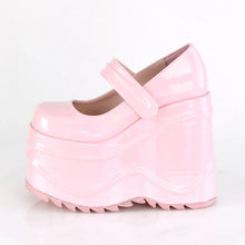 Cargar imagen en el visor de la galería, Zapatos con plataforma Demonia WAVE-32 B. Rosa Hologram

