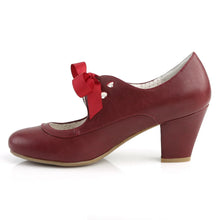 Cargar imagen en el visor de la galería, Tacones Pin Up Couture WIGGLE-32 Burdeos Piel Sintética
