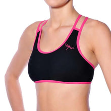 Carregar imagem no visualizador da galeria, Xenia sports bra | Sports bra | Color: yellow | Women's sports bra | Dragonfly Pole Dance Clothes and Bikram Hot Yoga Outfit
