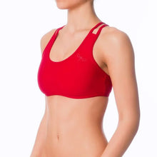 Carregar imagem no visualizador da galeria, Lycra sports bra Xenia | Sports bra | Color: yellow | Women's sports bra | Dragonfly Pole Dance Clothes and Bikram Hot Yoga Outfit
