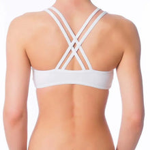 Carregar imagem no visualizador da galeria, Xenia sports bra | Sports bra | Color: yellow | Women's sports bra | Dragonfly Pole Dance Clothes and Bikram Hot Yoga Outfit
