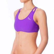Carregar imagem no visualizador da galeria, Doppel-Träger Sport-BH | Sports bra | Color: yellow | Women's sports bra | Dragonfly Pole Dance Clothes and Bikram Hot Yoga Outfit
