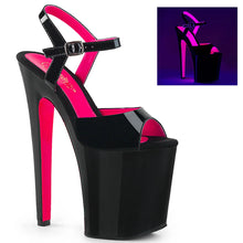 Load image into Gallery viewer, Tacones Pleaser XTREME-809TT Negro Charol Neon
