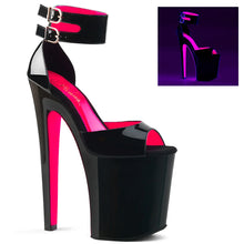 Load image into Gallery viewer, Tacones Pleaser XTREME-875TT Negro Charol Neon
