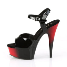 Load image into Gallery viewer, Pleaser Pole Dance Shoes DELIGHT-609BR - BRIGHT BLACK RED 
