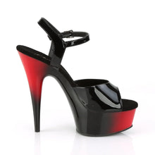 Load image into Gallery viewer, Pleaser Pole Dance Shoes DELIGHT-609BR - BRIGHT BLACK RED 
