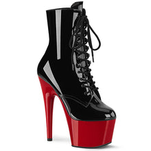Cargar imagen en el visor de la galería, Botas Pole Dance PLEASER ADORE - NEGRO ROJO BRILLANTE
