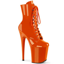 Load image into Gallery viewer, Pole Dance Boots PLEASER FLAMINGO 1020 - PATENT ORANGE 
