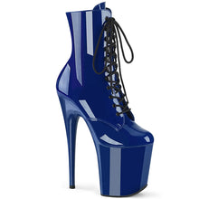 Load image into Gallery viewer, Pole Dance Boots PLEASER FLAMINGO 1020 - PATENT BLUE 
