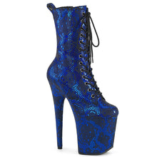 Cargar imagen en el visor de la galería, Botas Pole Dance PLEASER FLAMINGO 1040 SPF SERPTIENTE AZUL
