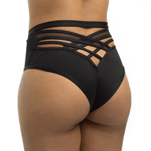 Carregar imagem no visualizador da galeria, Conjunto Poledancerka X High PRETO com joelheiras
